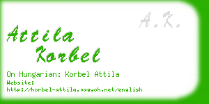 attila korbel business card